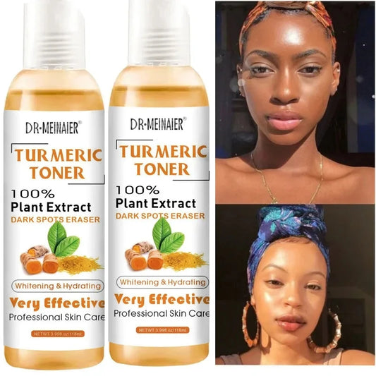 2Pcs Tumeric Dark Spots Toner Spots Eraser Corrector Turmeric Fade Blemishes Dark Spot Remover Acne Remover Toner for Dark Skin