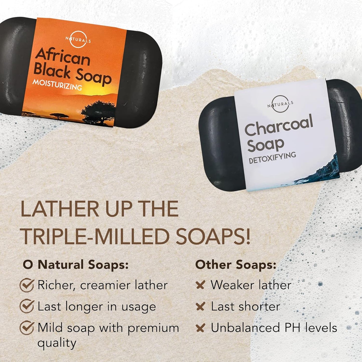 6 PCS Organic & Natural Soap for Men & Women