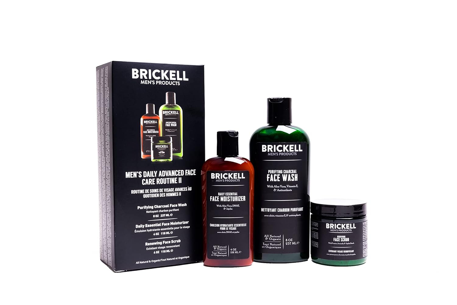 Brickell Men's Daily Advanced Face Care Routine 