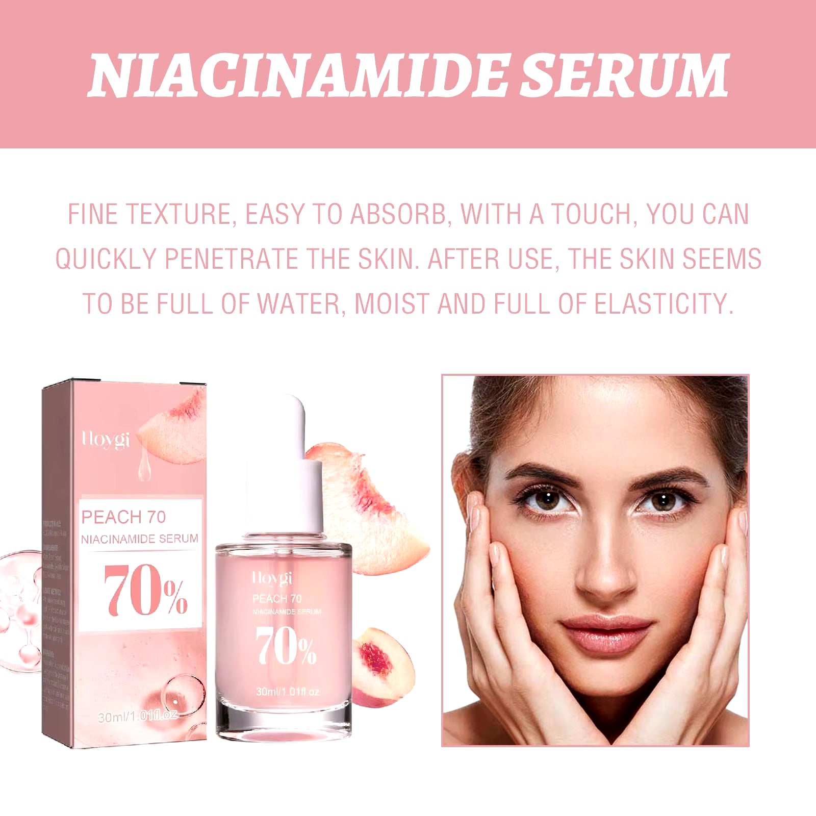 Niacinamide Facial Serum Fade Melanin Moisturzing Rejuvenation Shrink Pores Smooth Brightening Skin Care Dark Spot Remover Serum