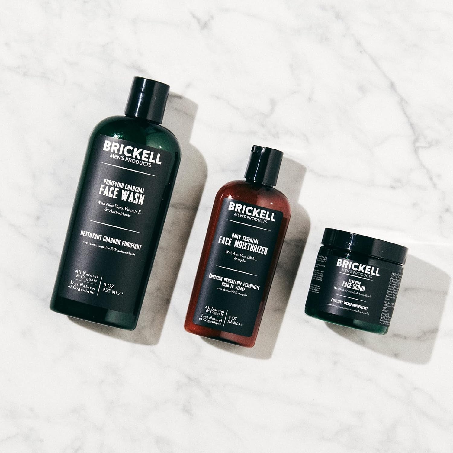 Brickell Men's Daily Advanced Face Care Routine 