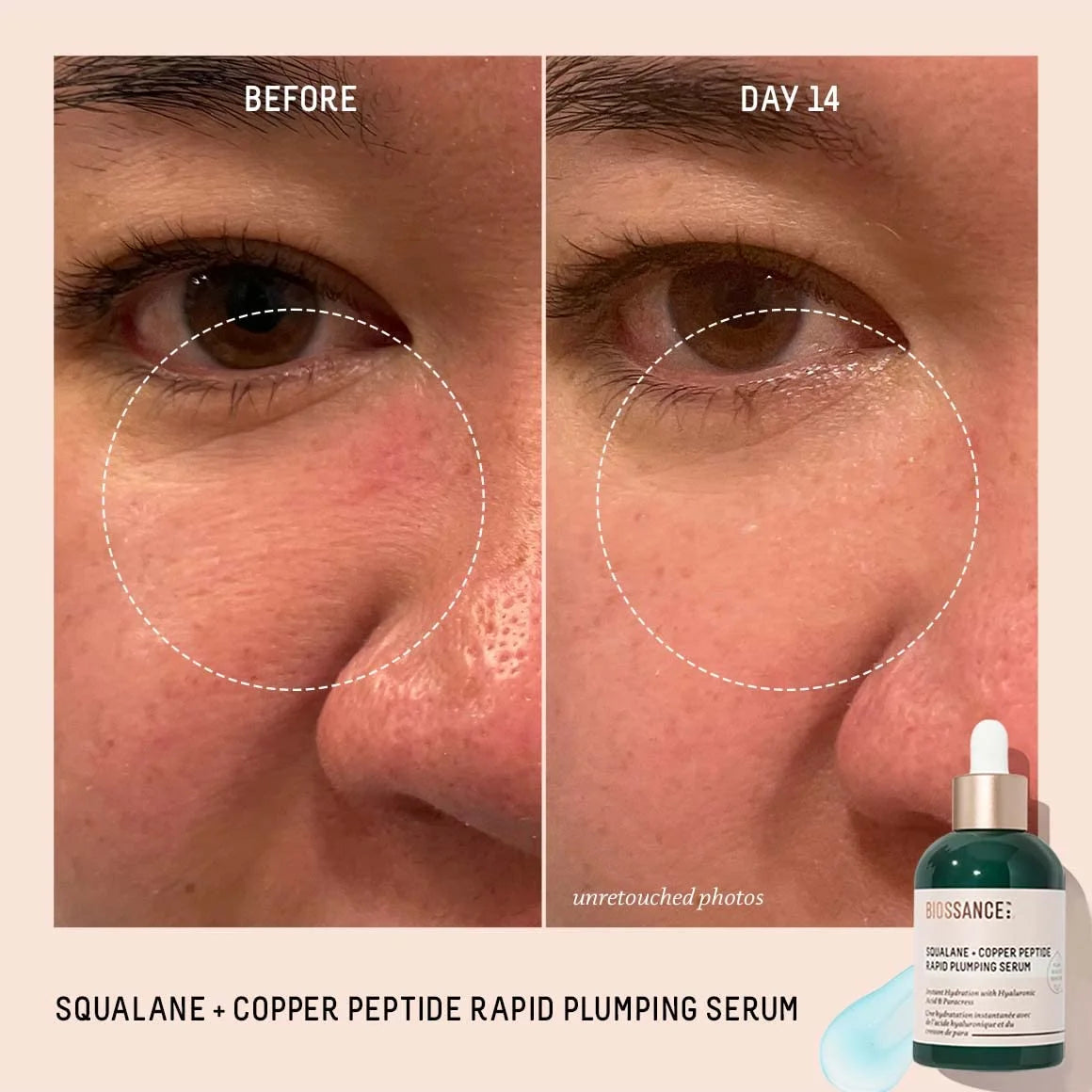 Squalane + Copper Peptide Rapid Plumping Serum. Powerfully Hydrating Face Serum That Instantly Plumps and Firms with Collagen Boosting Copper Peptides, 1.69 Fl Oz