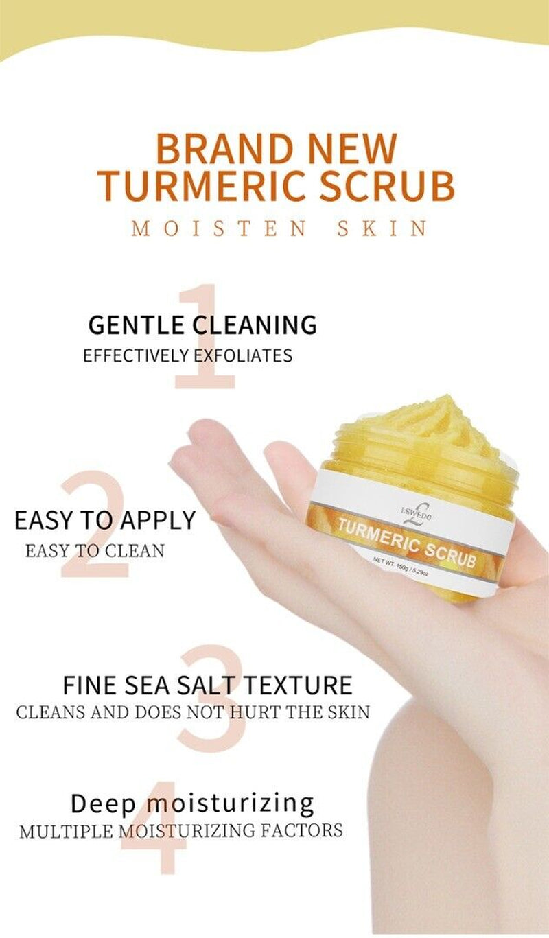 Tumeric Body Scrub, Acne, Dark Spots, Hyperpigmentat