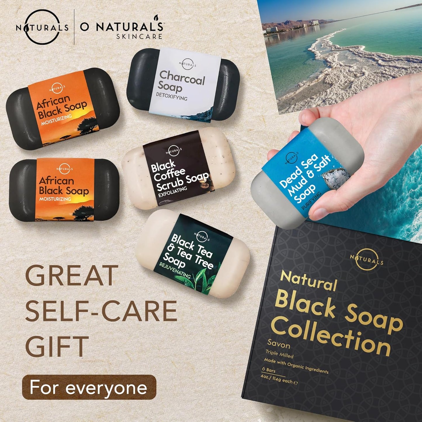 6 PCS Organic & Natural Soap for Men & Women