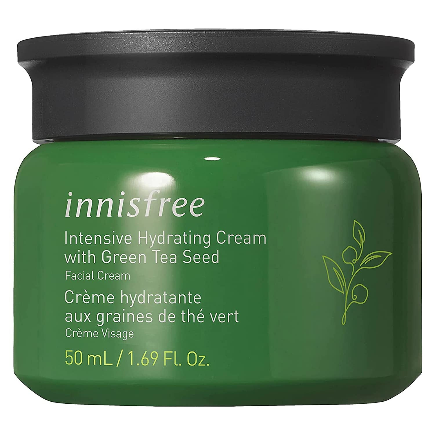 Green Tea Seed Intensive Hydrating Cream Face Moisturizer , 1.69 Fl Oz (Pack of 1)